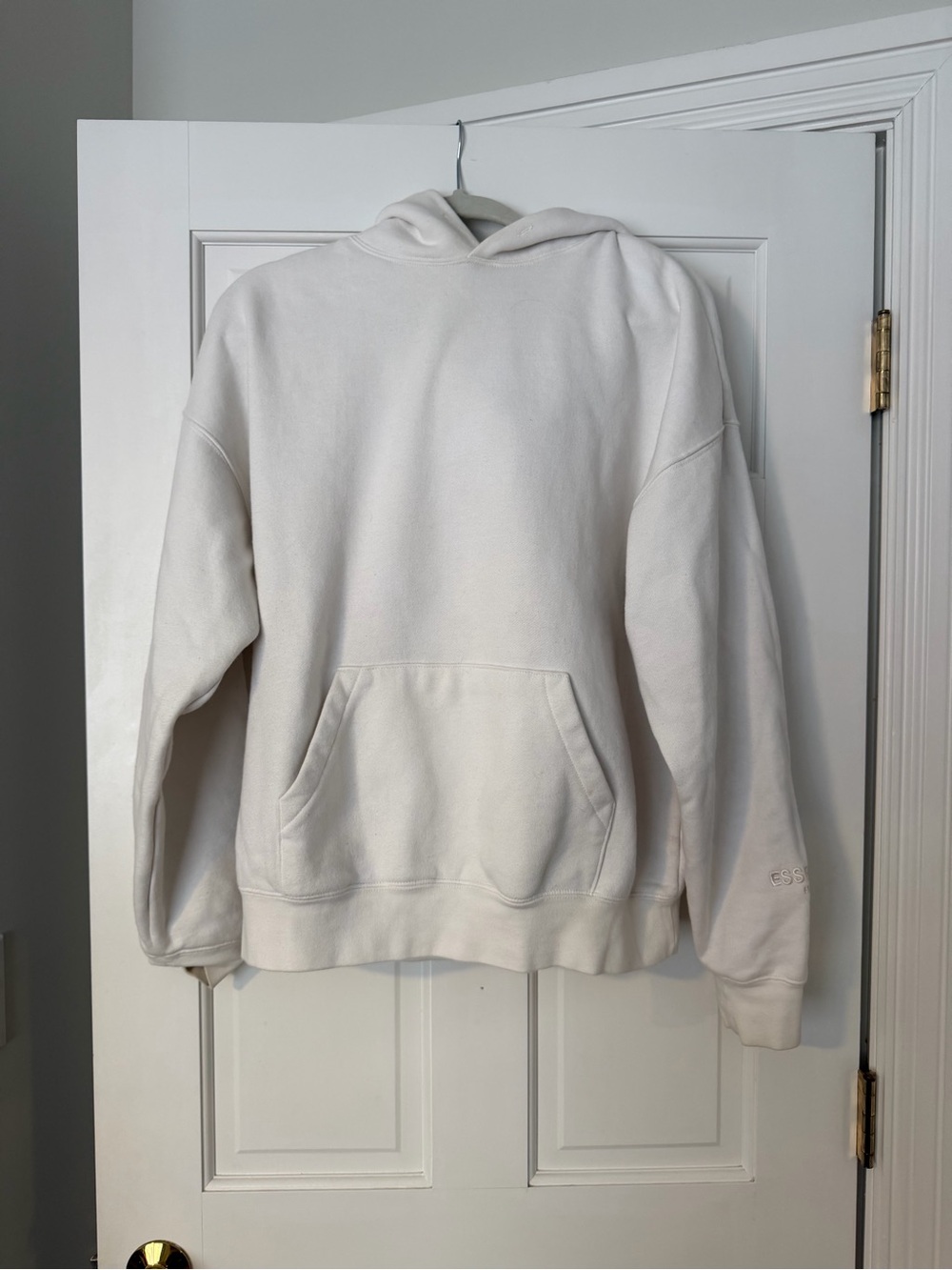Essentials Men's Off-White Hooded Sweatshirt